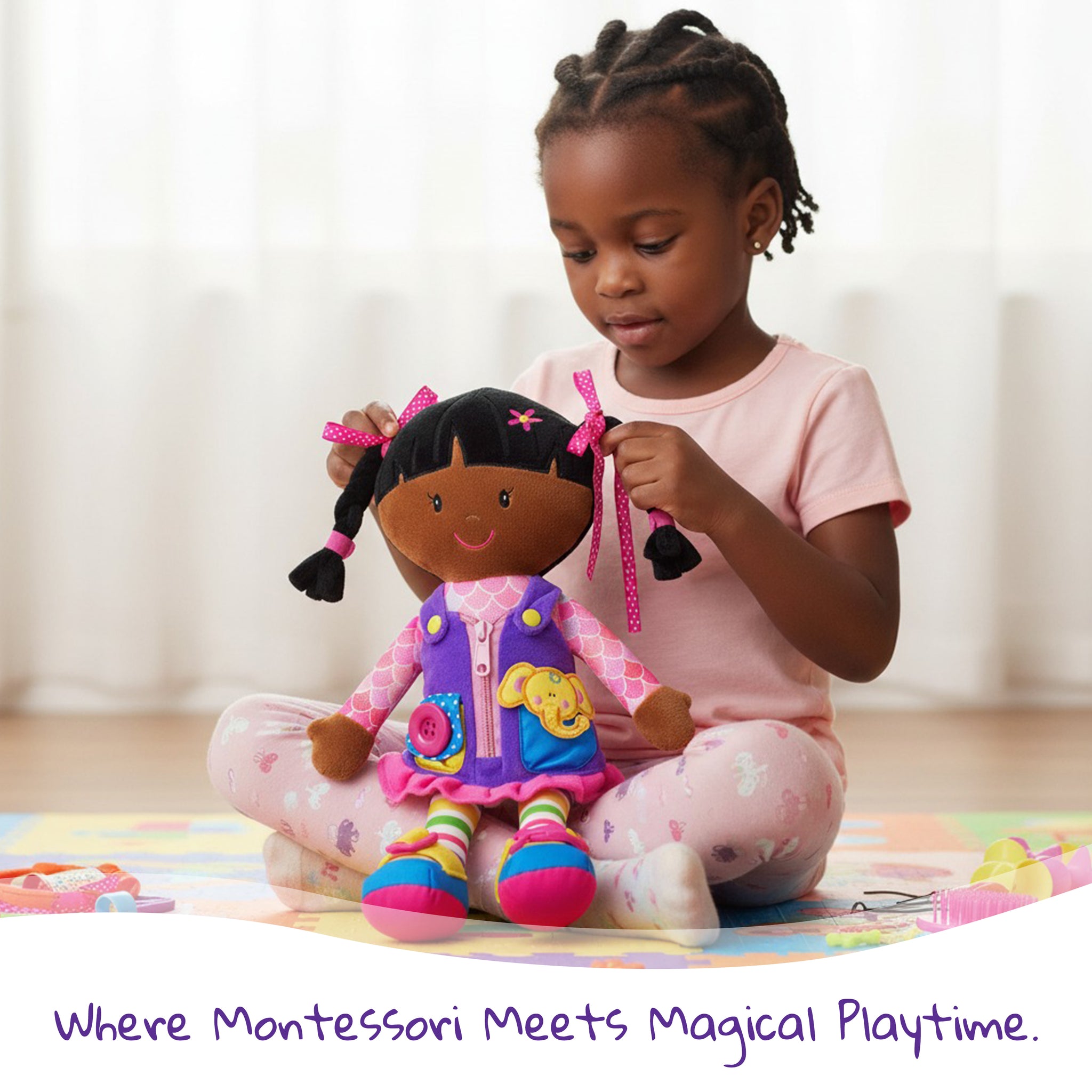 Dressy Friends Scarlett Learn-to-Dress Plush Doll | June Garden