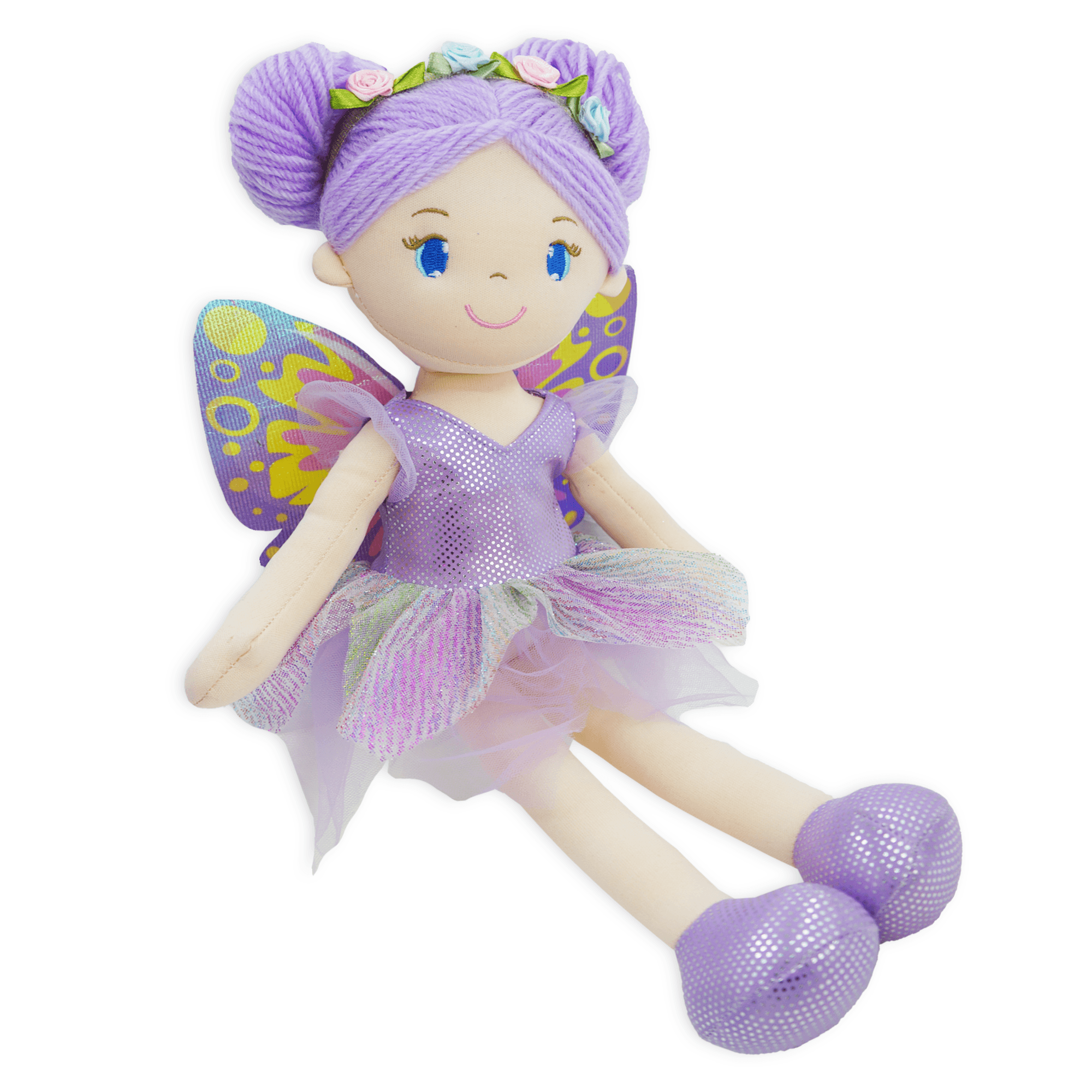 June Garden 16" Enchanted Garden Fairy Doll Yaritza - Plush Stuffed Soft Doll Girl Gift - Purple Outfit and Wings June Garden 16" Enchanted Garden Fairy Doll Yaritza - Plush Stuffed Soft Doll Girl Gift - Purple Outfit and Wings